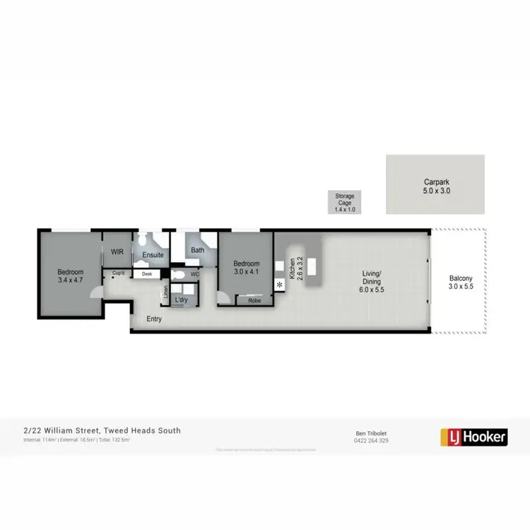 Floorplan of Homely unit listing, 2/22 William Street, Tweed Heads South NSW 2486
