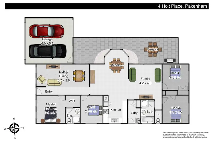 Floorplan of Homely house listing, 14 Holt Place, Pakenham VIC 3810
