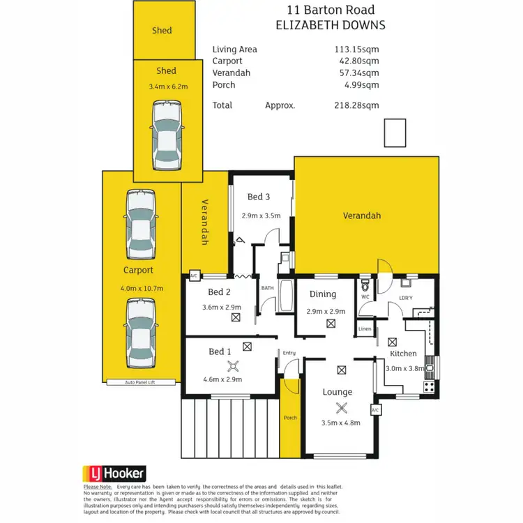 Floorplan of Homely house listing, 11 Barton Road, Elizabeth Downs SA 5113