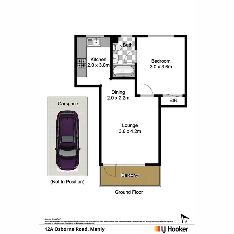 Floorplan of Homely apartment listing, 12A/3 Osborne Road, Manly NSW 2095
