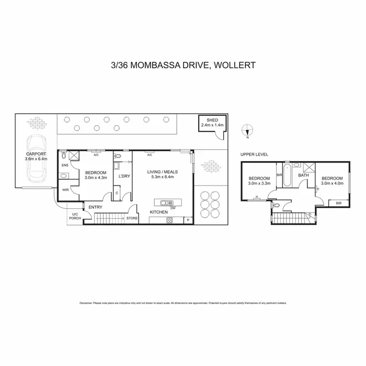 Floorplan of Homely townhouse listing, 3/36 Mombassa Drive, Wollert VIC 3750
