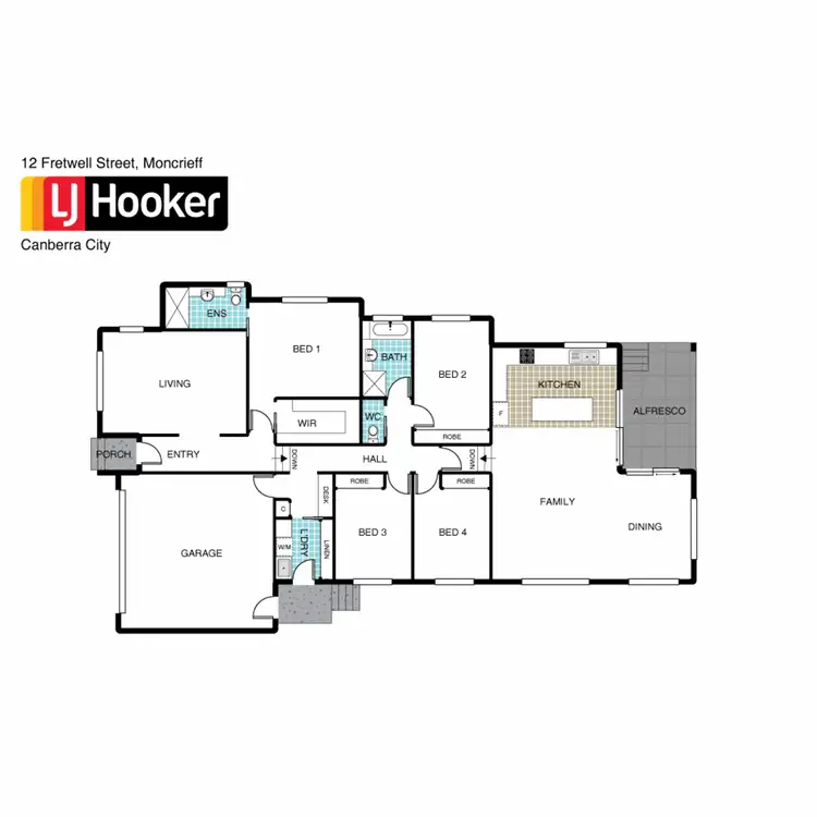 Floorplan of Homely house listing, 12 Fretwell Street, Moncrieff ACT 2914