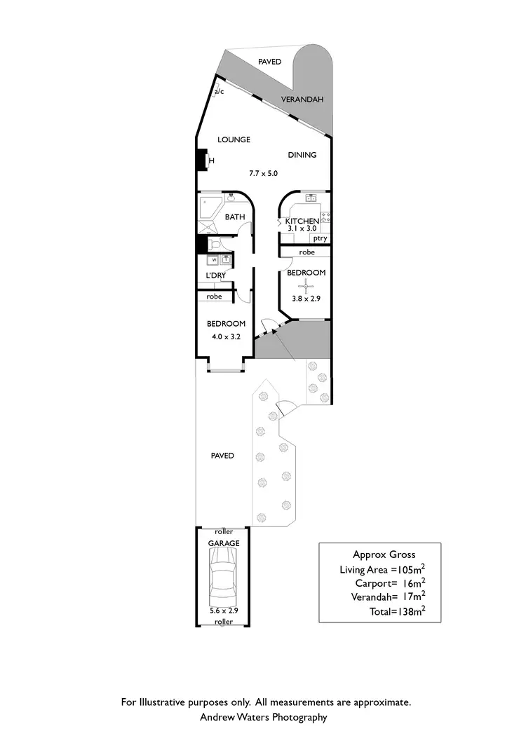 Floorplan of Homely unit listing, 16/8-9 Sunrise Court, West Lakes SA 5021