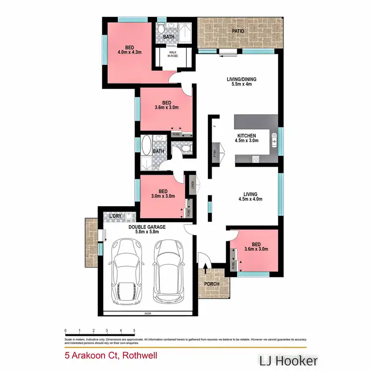 Floorplan of Homely house listing, 5 Arakoon Court, Rothwell QLD 4022