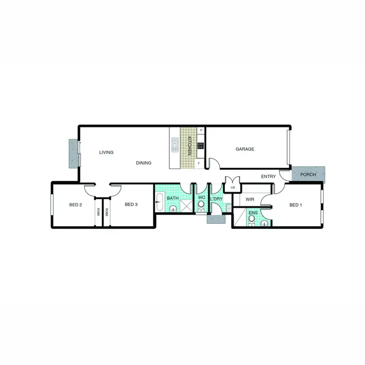 Floorplan of Homely semi-detached listing, 123 Kavangal Circuit, Ngunnawal ACT 2913