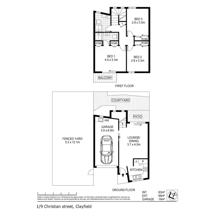 Floorplan of Homely townhouse listing, 9 Christian Street, Clayfield QLD 4011