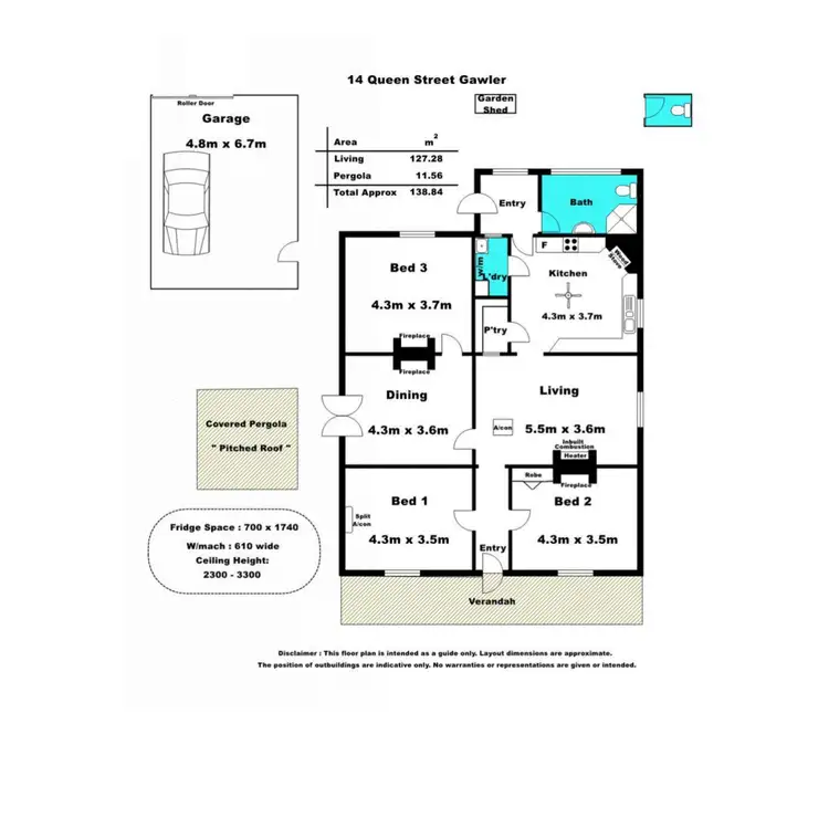 Floorplan of Homely house listing, 14 Queen Street, Gawler SA 5118