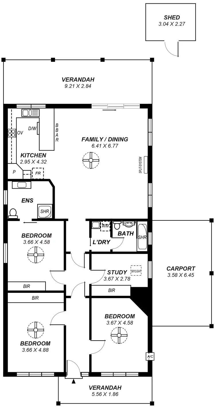 Floorplan of Homely house listing, 6 Leonard Street, Melrose Park SA 5039