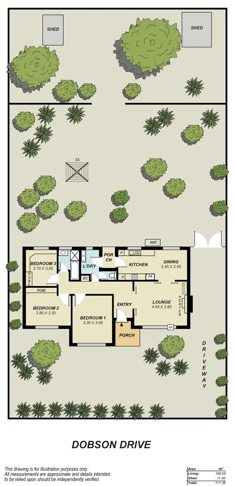Floorplan of Homely house listing, 32 Dobson Drive, Pooraka SA 5095