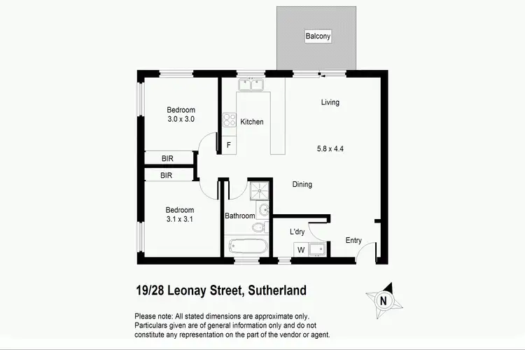 Floorplan of Homely unit listing, 19/28-34 Leonay Street, Sutherland NSW 2232