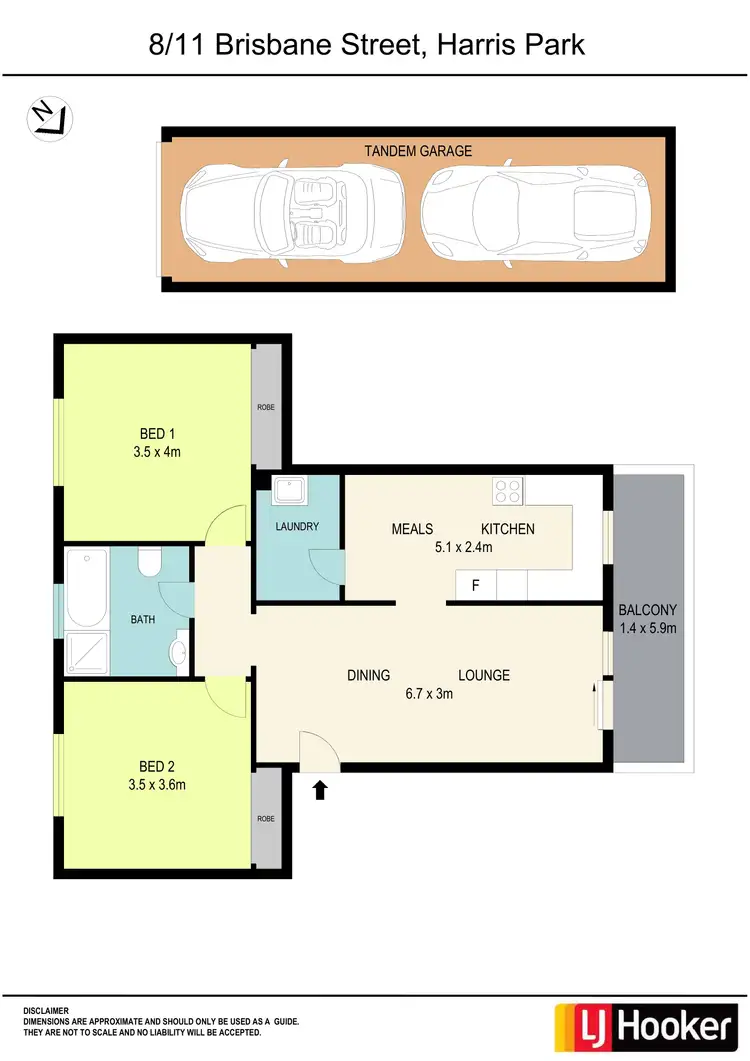 Floorplan of Homely apartment listing, 8/11 Brisbane Street, Harris Park NSW 2150