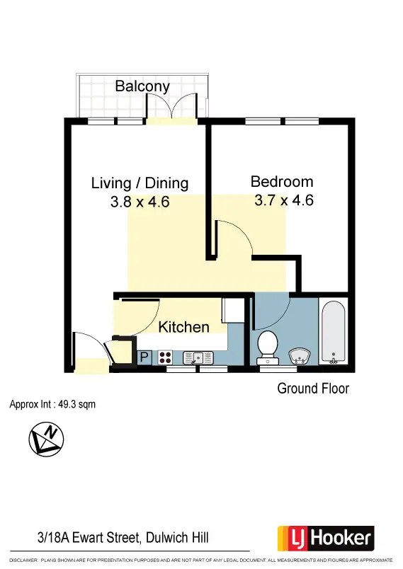Floorplan of Homely apartment listing, 3/18a Ewart Street, Marrickville NSW 2204
