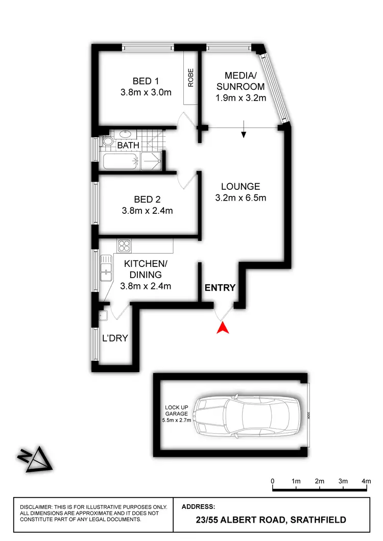 Floorplan of Homely apartment listing, 23/55-57 Albert Road, Strathfield NSW 2135