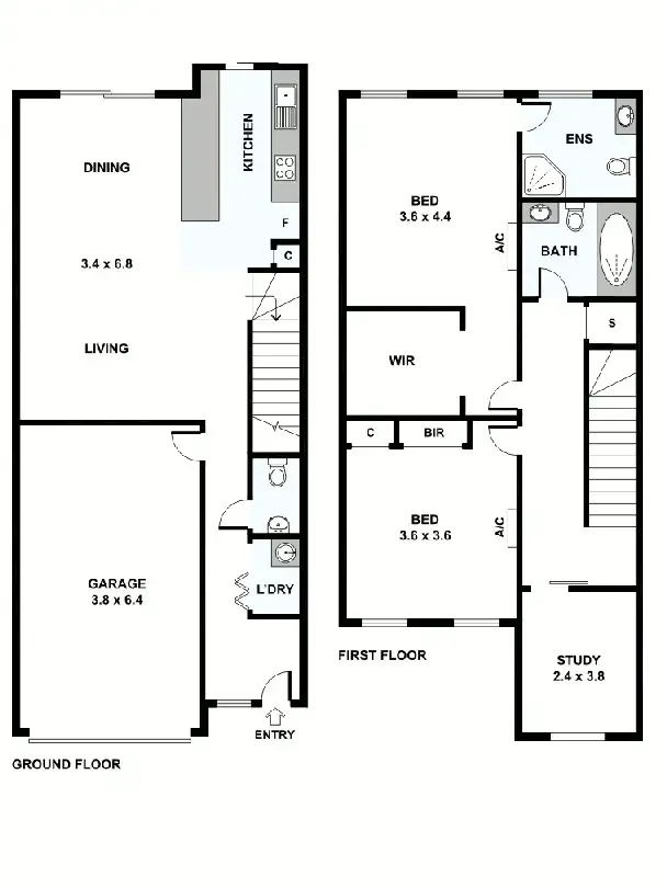 Floorplan of Homely townhouse listing, 38/39 Astley Crescent, Point Cook VIC 3030