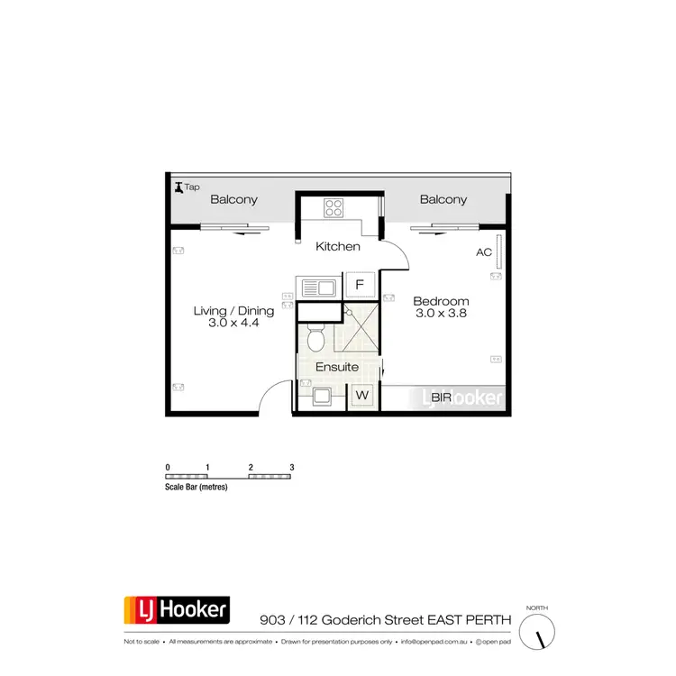 Floorplan of Homely apartment listing, 903/112 Goderich Street, East Perth WA 6004