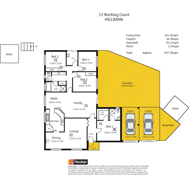 Floorplan of Homely house listing, 12 Rockley Court, Hillbank SA 5112