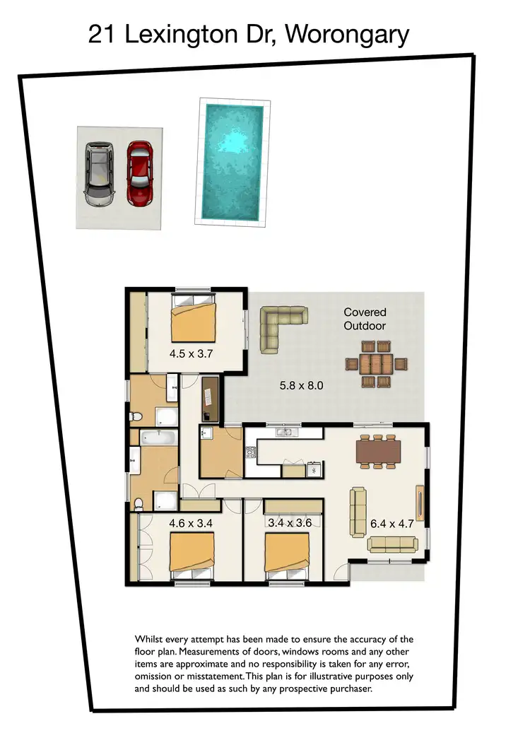 Floorplan of Homely house listing, 21 Lexington Drive, Worongary QLD 4213