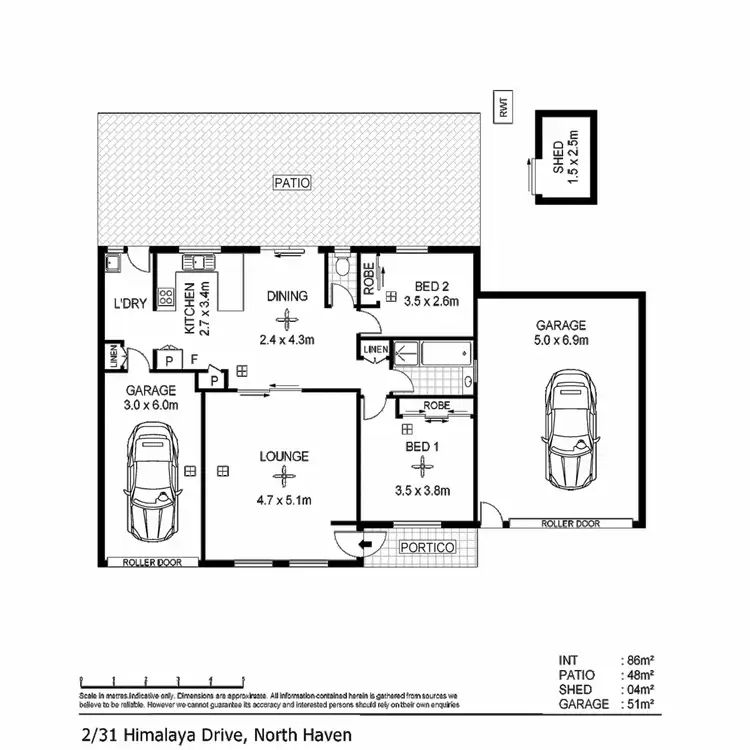 Floorplan of Homely unit listing, 2/31 Himalaya Drive, North Haven SA 5018