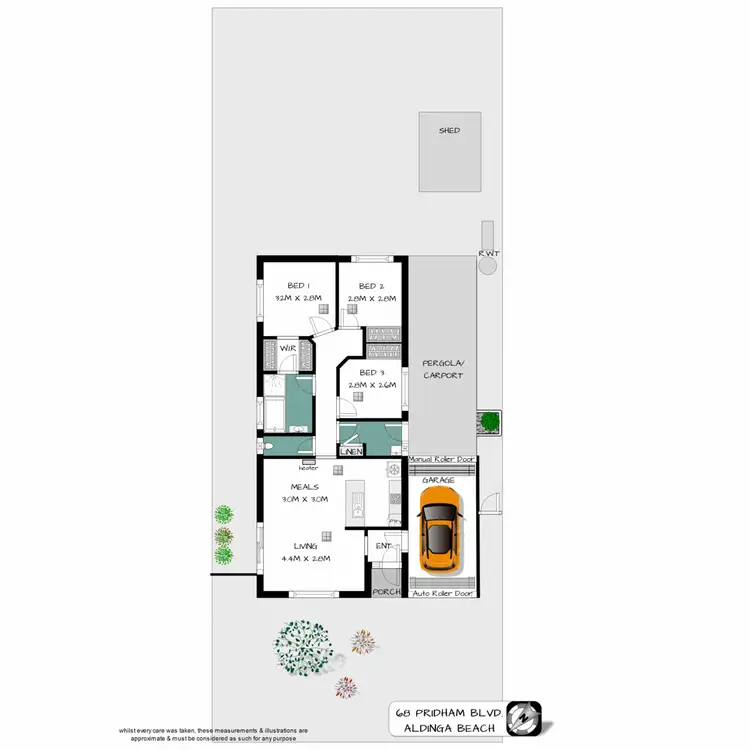 Floorplan of Homely house listing, 68A Pridham Boulevard, Aldinga Beach SA 5173