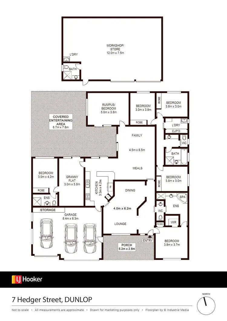 Floorplan of Homely house listing, 7 Hedger Street, Dunlop ACT 2615