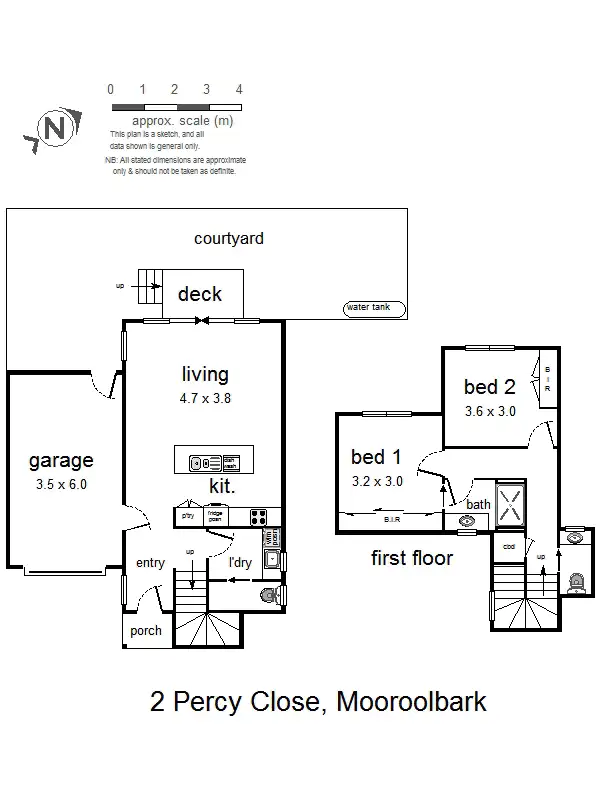 Floorplan of Homely townhouse listing, 2 Percy Close, Mooroolbark VIC 3138