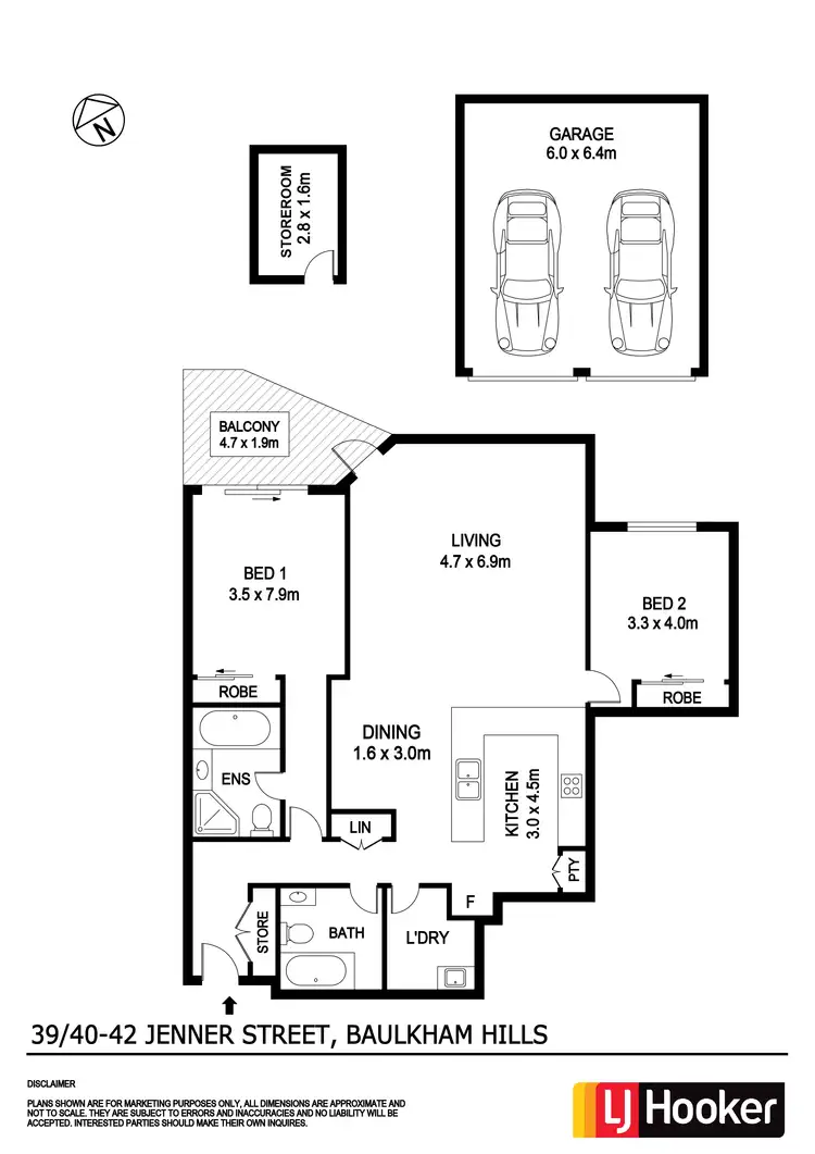 Floorplan of Homely unit listing, 39/40-42 Jenner Street, Baulkham Hills NSW 2153
