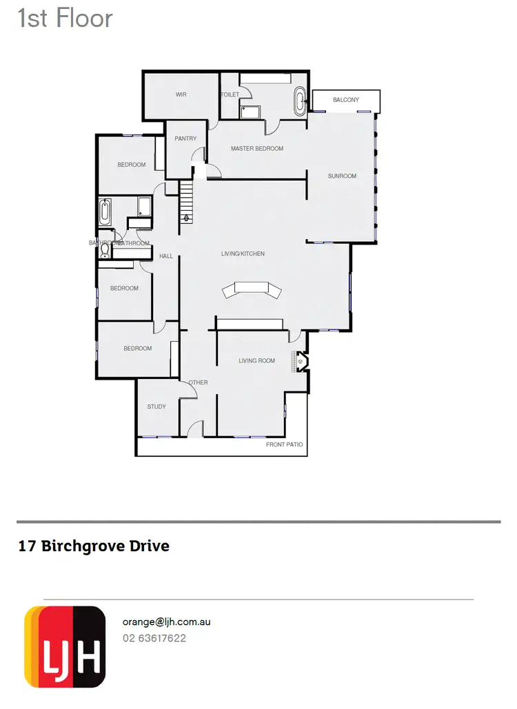 Floorplan of Homely house listing, 17 Birchgrove Drive, Orange NSW 2800