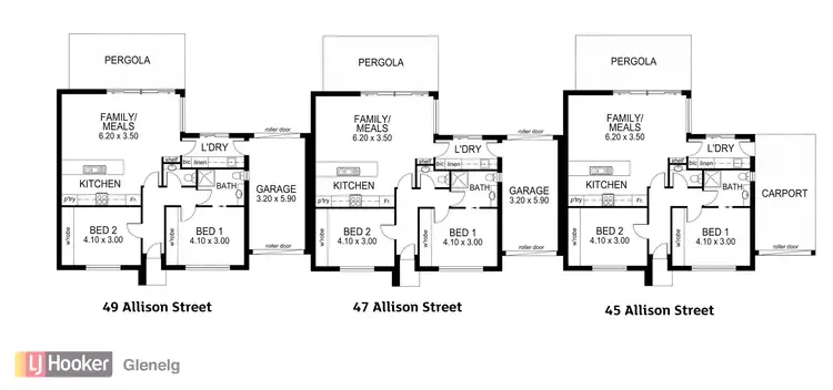 Floorplan of Homely house listing, 45 47 and Allison Street, Ascot Park SA 5043