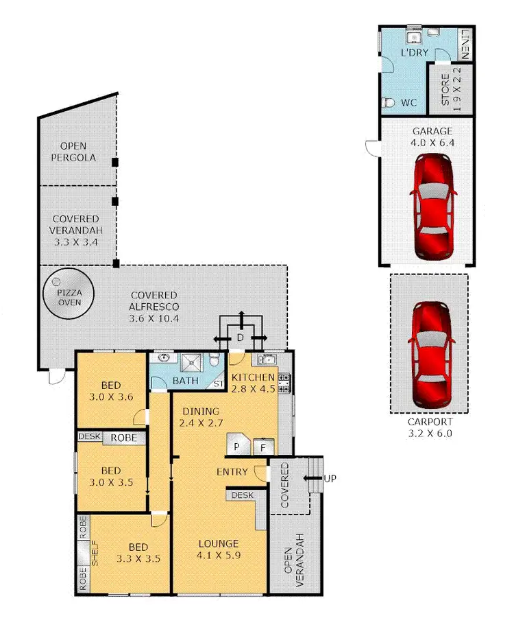 Floorplan of Homely house listing, 34 Hitchcock Street, Breakwater VIC 3219