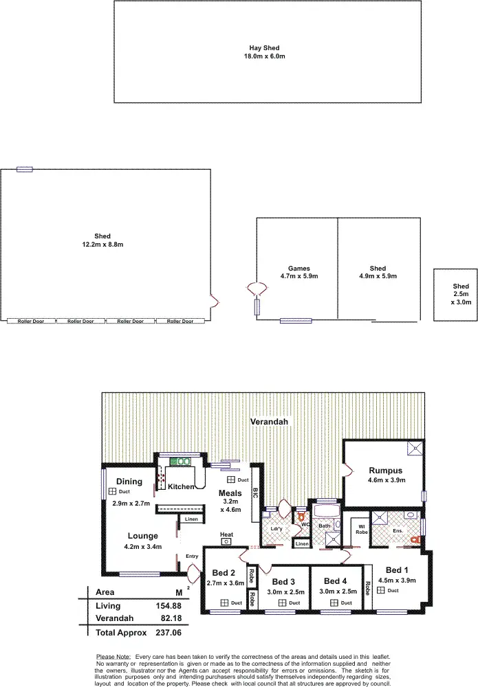 Floorplan of Homely house listing, 365 Hillier Road, Hillier SA 5116