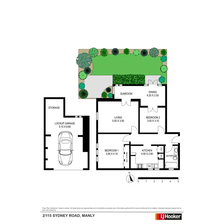 Floorplan of Homely apartment listing, 2/115 Sydney Road, Manly NSW 2095