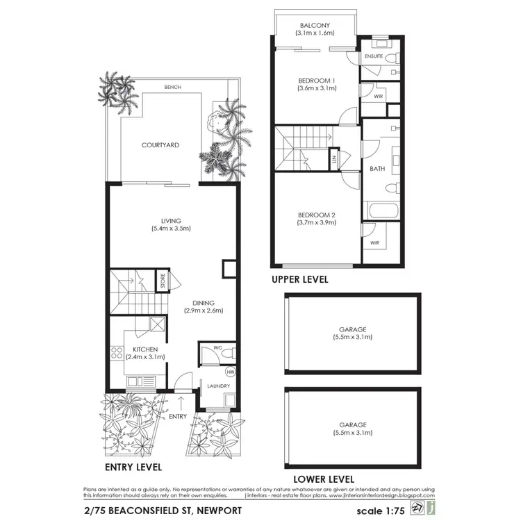 Floorplan of Homely townhouse listing, 2/75 Beaconsfield Street, Newport NSW 2106