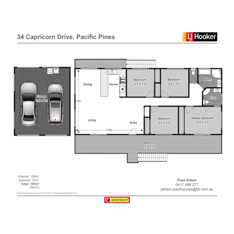 Floorplan of Homely house listing, 34 Capricorn Drive, Pacific Pines QLD 4211