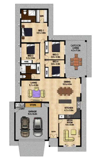 Floorplan of Homely house listing, 49 Warbird Street, Bakewell NT 832