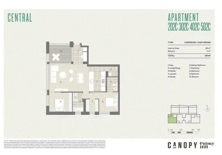 Floorplan of Homely apartment listing, 402C/245 Morrison Road, Putney NSW 2112