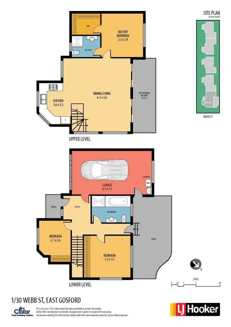 Floorplan of Homely townhouse listing, 1/30 Webb Street, East Gosford NSW 2250