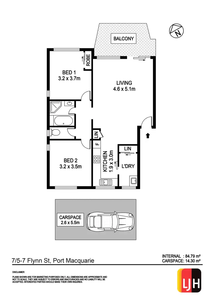 Floorplan of Homely unit listing, 7/5-7 Flynn Street, Port Macquarie NSW 2444