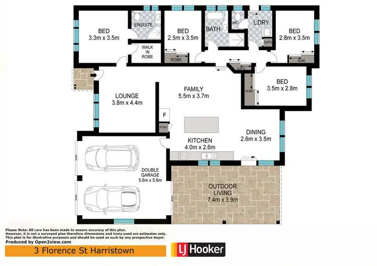 Floorplan of Homely house listing, 3 Florence Street, Harristown QLD 4350