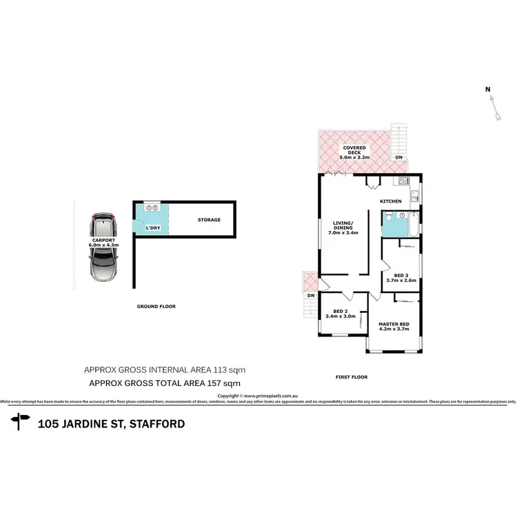 Floorplan of Homely house listing, 105 Jardine Street, Stafford QLD 4053
