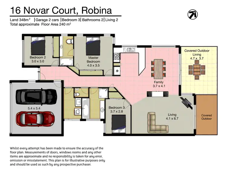 Floorplan of Homely house listing, 16 Novar Court, Robina QLD 4226