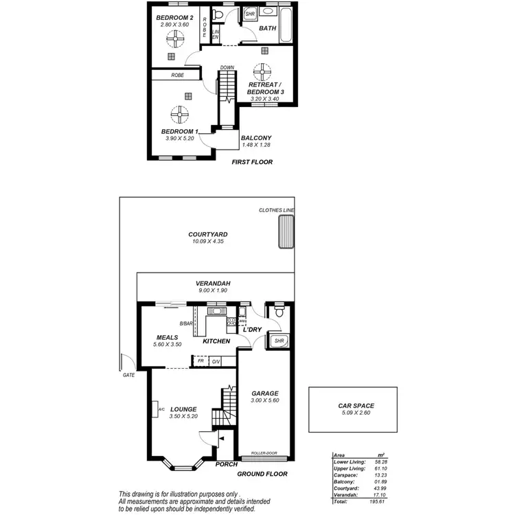 Floorplan of Homely unit listing, 3/6 Brenchley Grove, Kingswood SA 5062