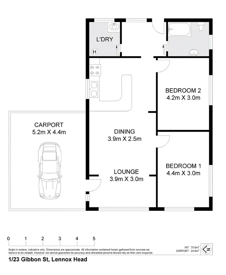 Floorplan of Homely house listing, 1/23 Gibbon Street, Lennox Head NSW 2478