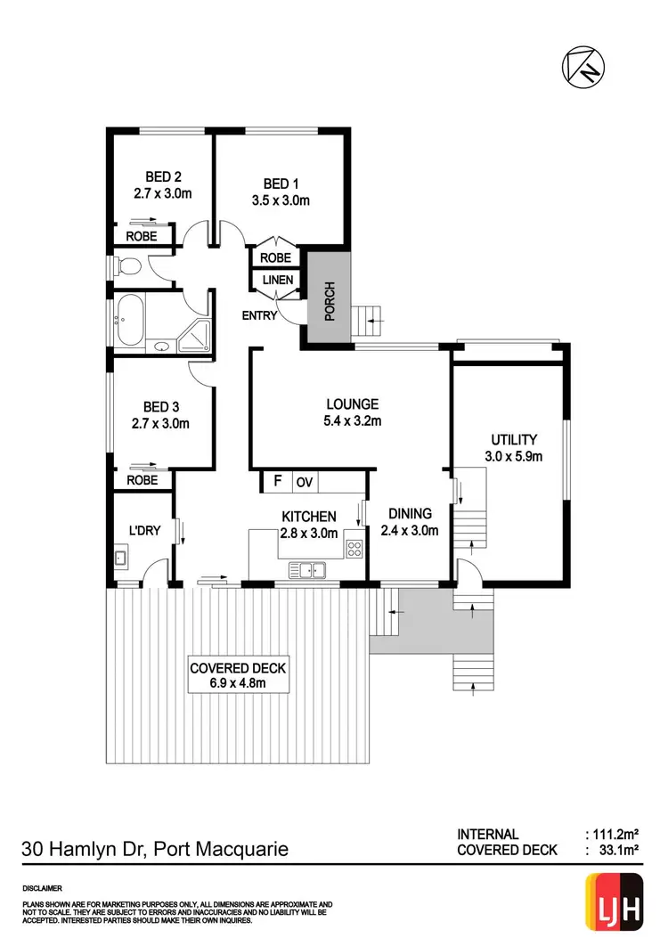 Floorplan of Homely house listing, 30 Hamlyn Drive, Port Macquarie NSW 2444