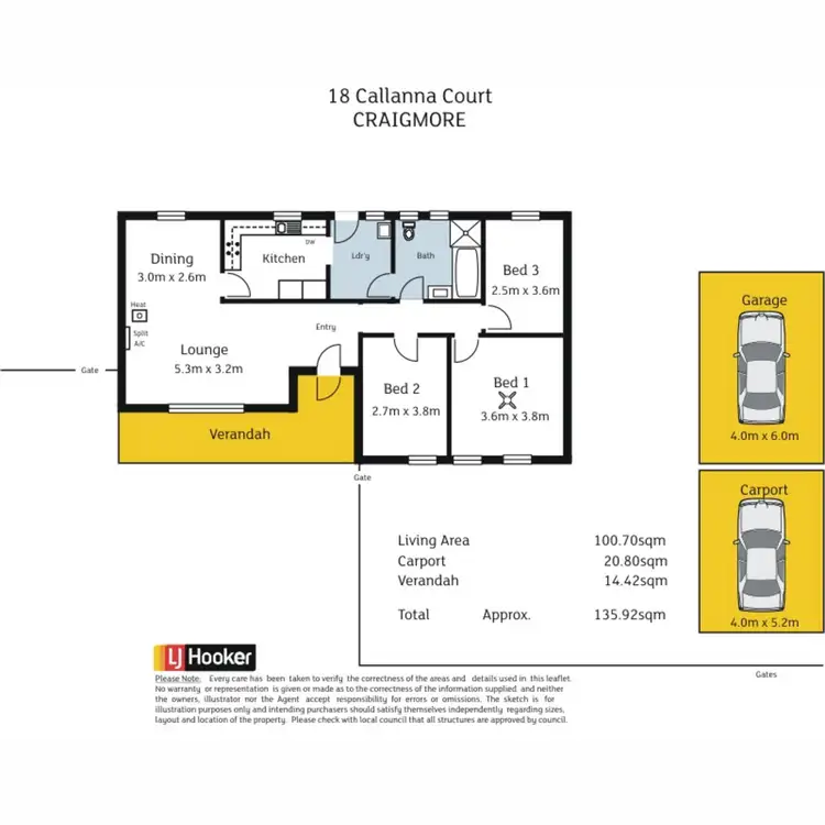 Floorplan of Homely house listing, 18 Callanna Court, Craigmore SA 5114