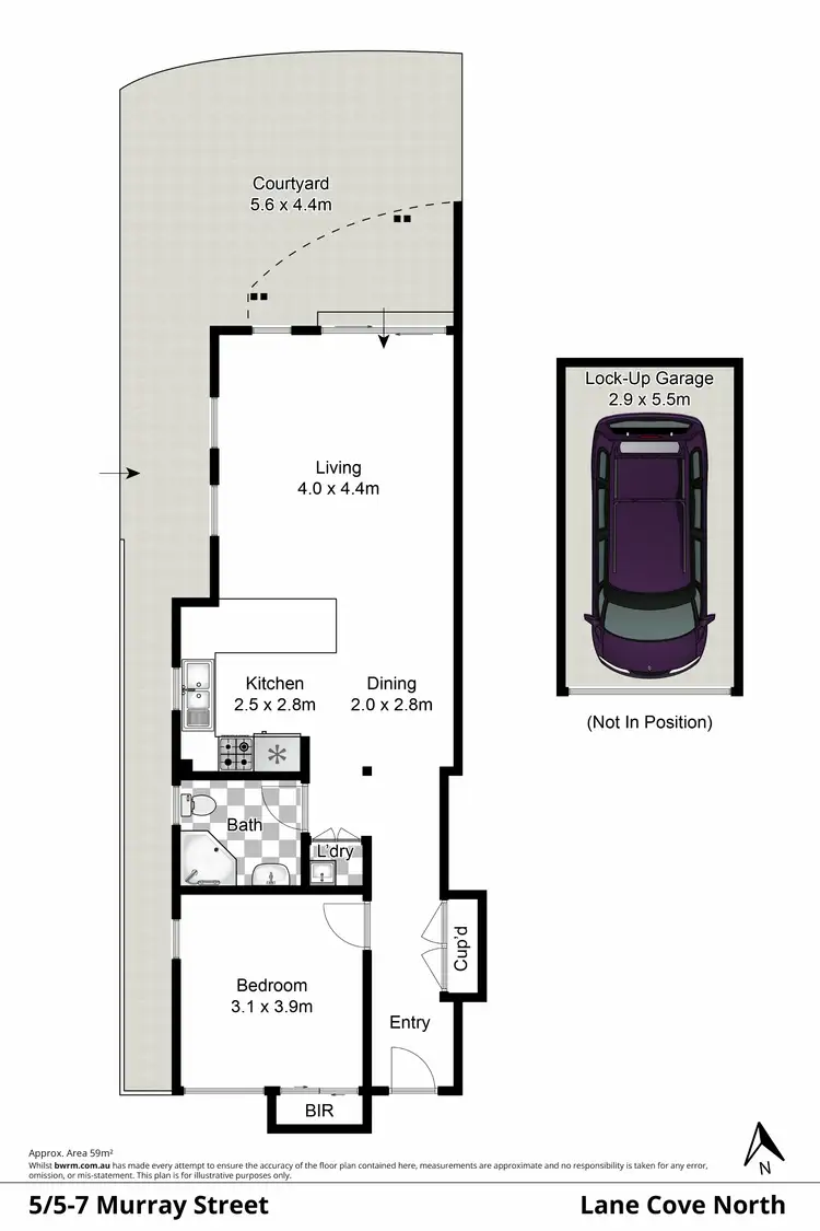 Floorplan of Homely unit listing, 5/5 Murray Street, Lane Cove NSW 2066