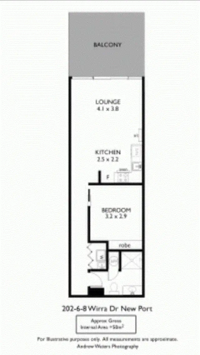 Floorplan of Homely unit listing, 202/6-8 Wirra Drive, New Port SA 5015