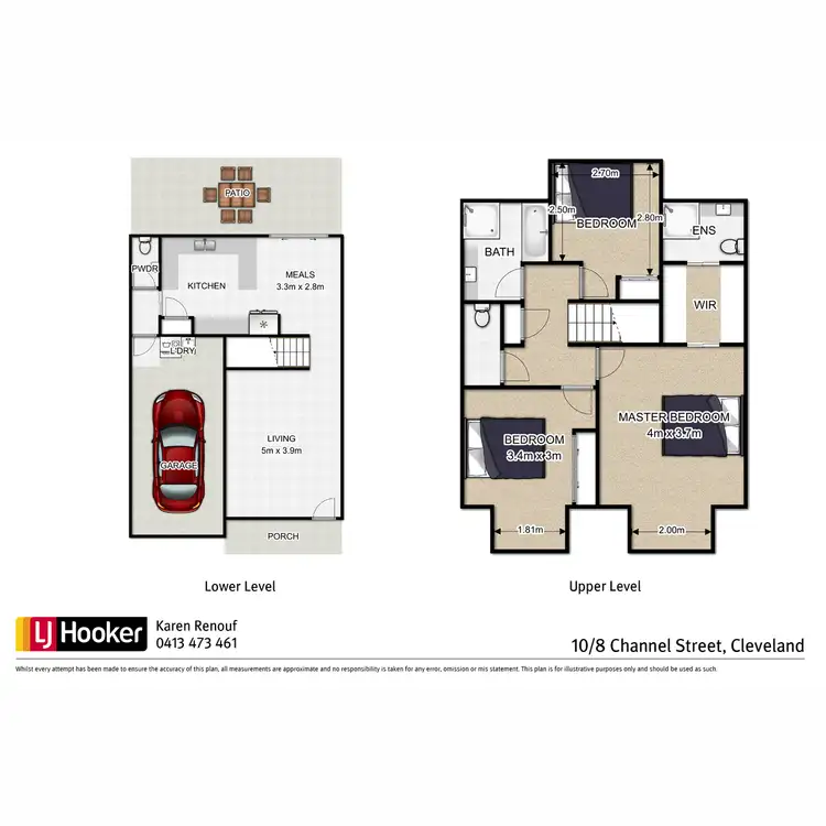 Floorplan of Homely townhouse listing, 10/8 Channel Street, Cleveland QLD 4163