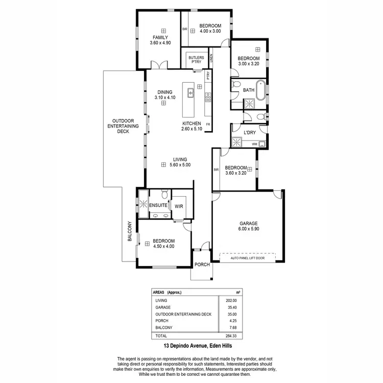Floorplan of Homely house listing, 13 Depindo Avenue, Eden Hills SA 5050