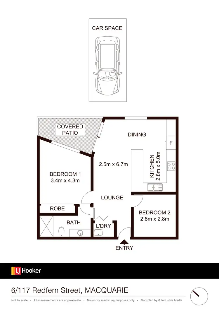 Floorplan of Homely apartment listing, 6/117 Redfern Street, Macquarie ACT 2614