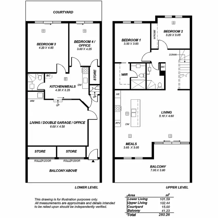 Floorplan of Homely townhouse listing, 1/60 Chapel Street, Norwood SA 5067